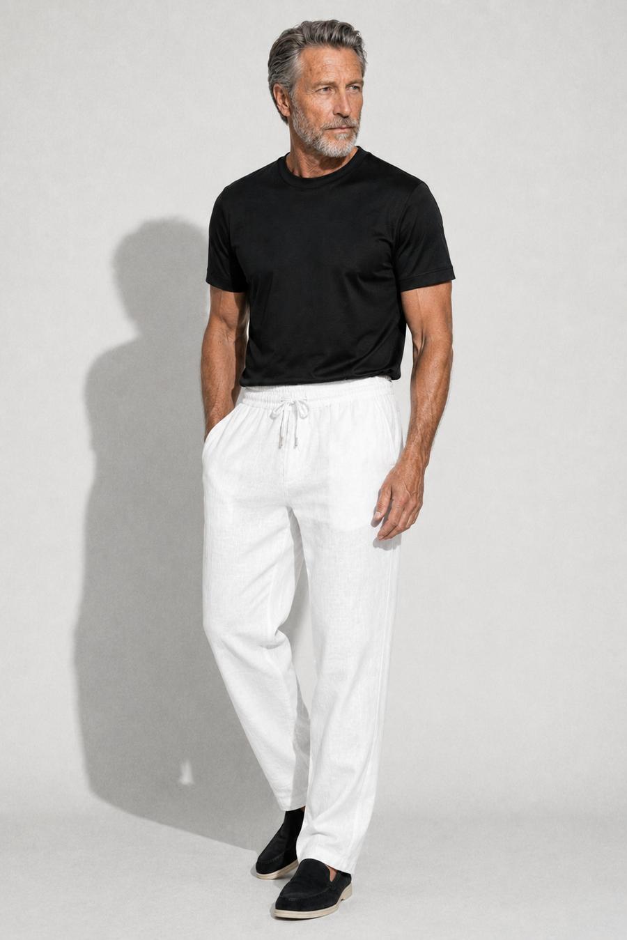 Pantalone di lino · Bianco — Vista 2