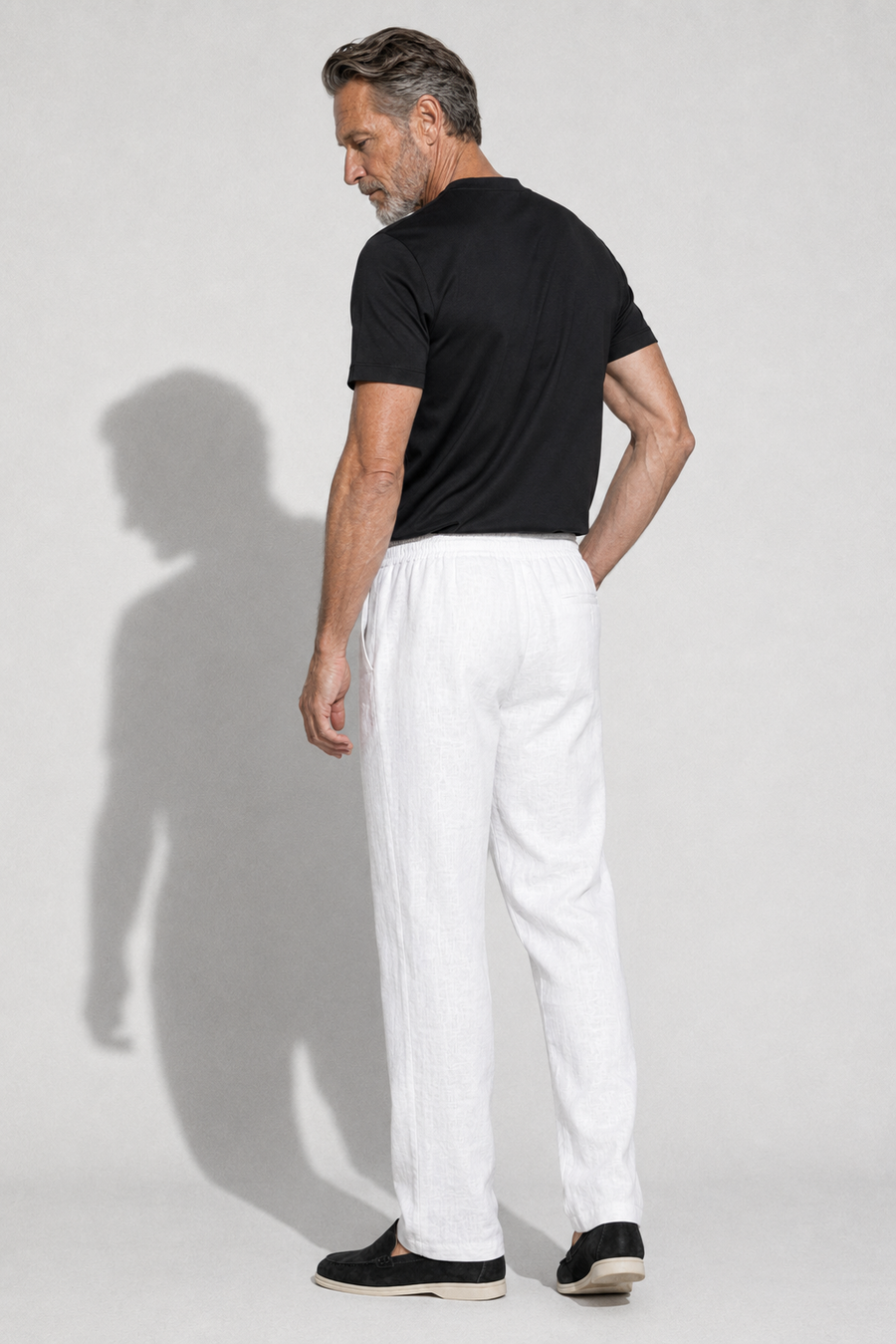 Pantalone di lino · Bianco — Vista 3