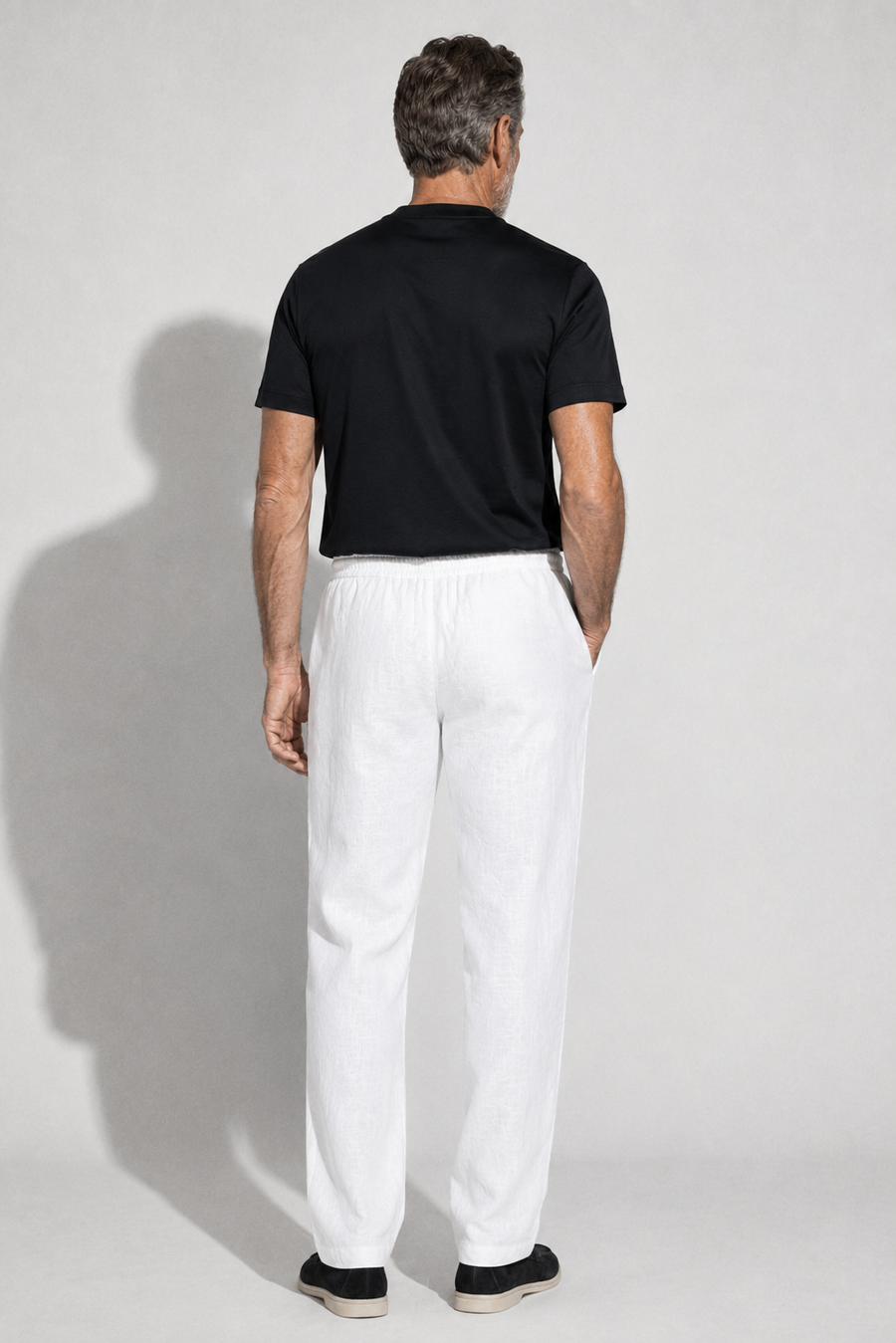 Pantalone di lino · Bianco — Vista 4