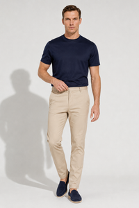 Stretch Twill Trousers · Beige