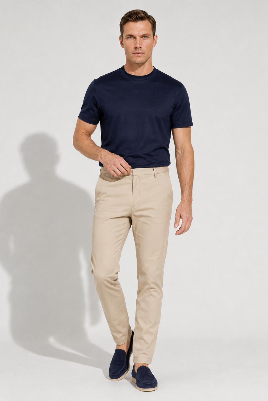 Stretch-Twill-Hose · Beige — Ansicht 2
