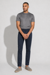 Stretch twill trousers · Navy