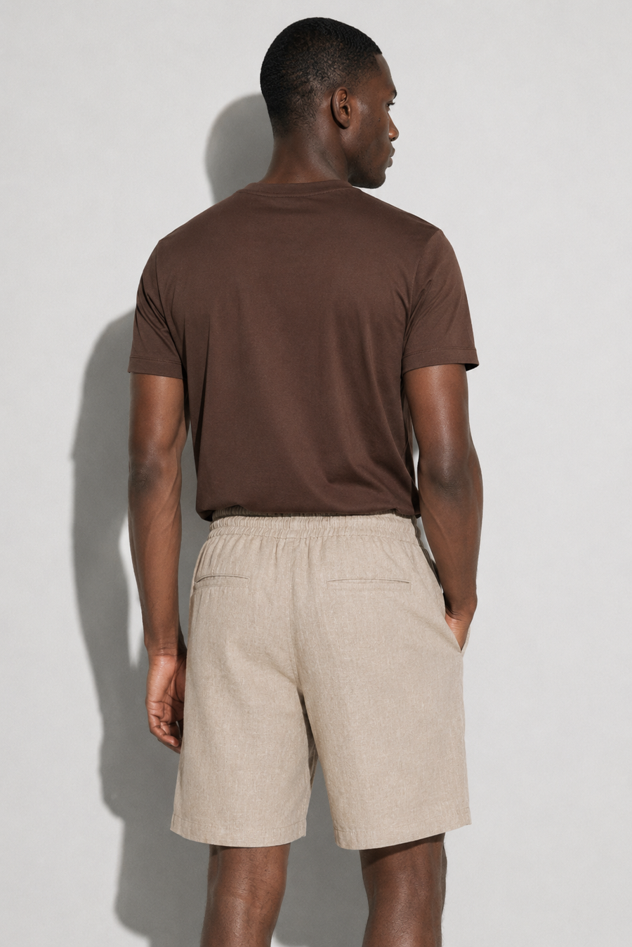 Bermuda di lino · Beige — Vista 4