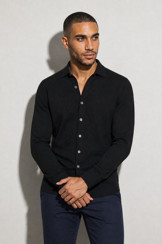 Knitted shirt · Black