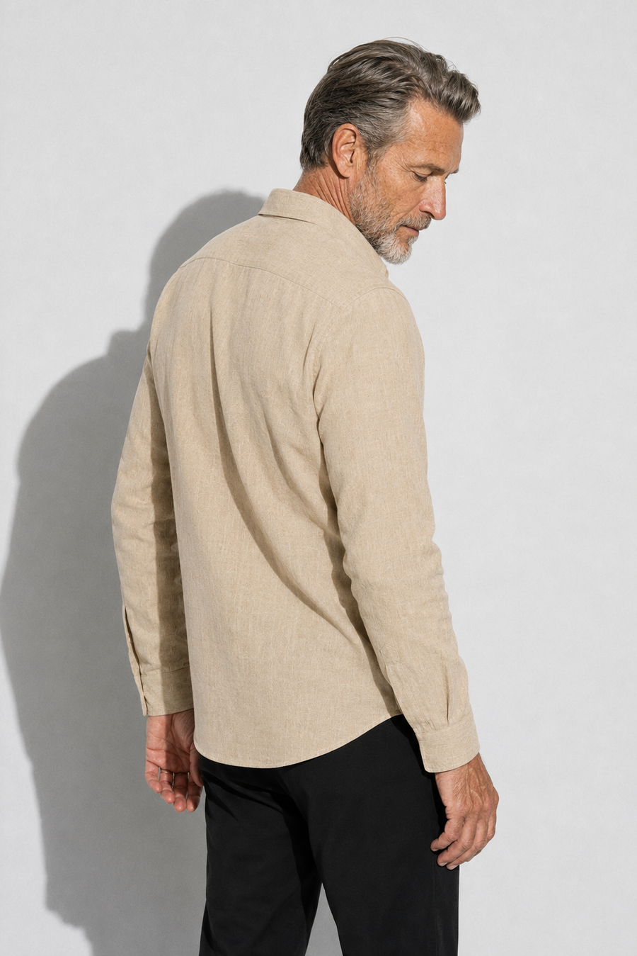 Linen shirt · Beige — View 4