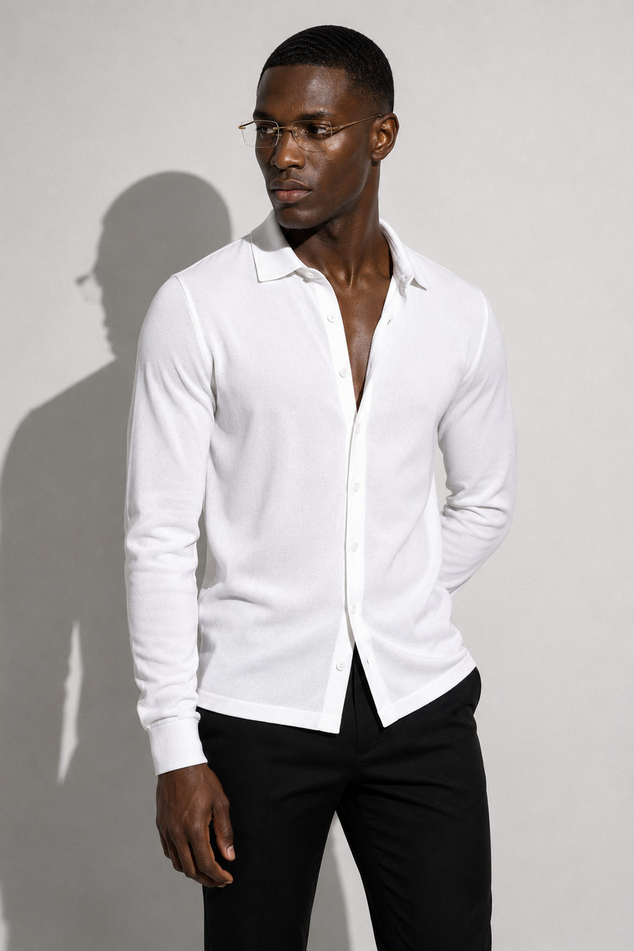 Knit Shirt · White — View 3