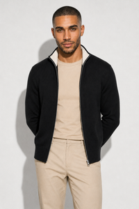 Zip-up Cardigan · Black