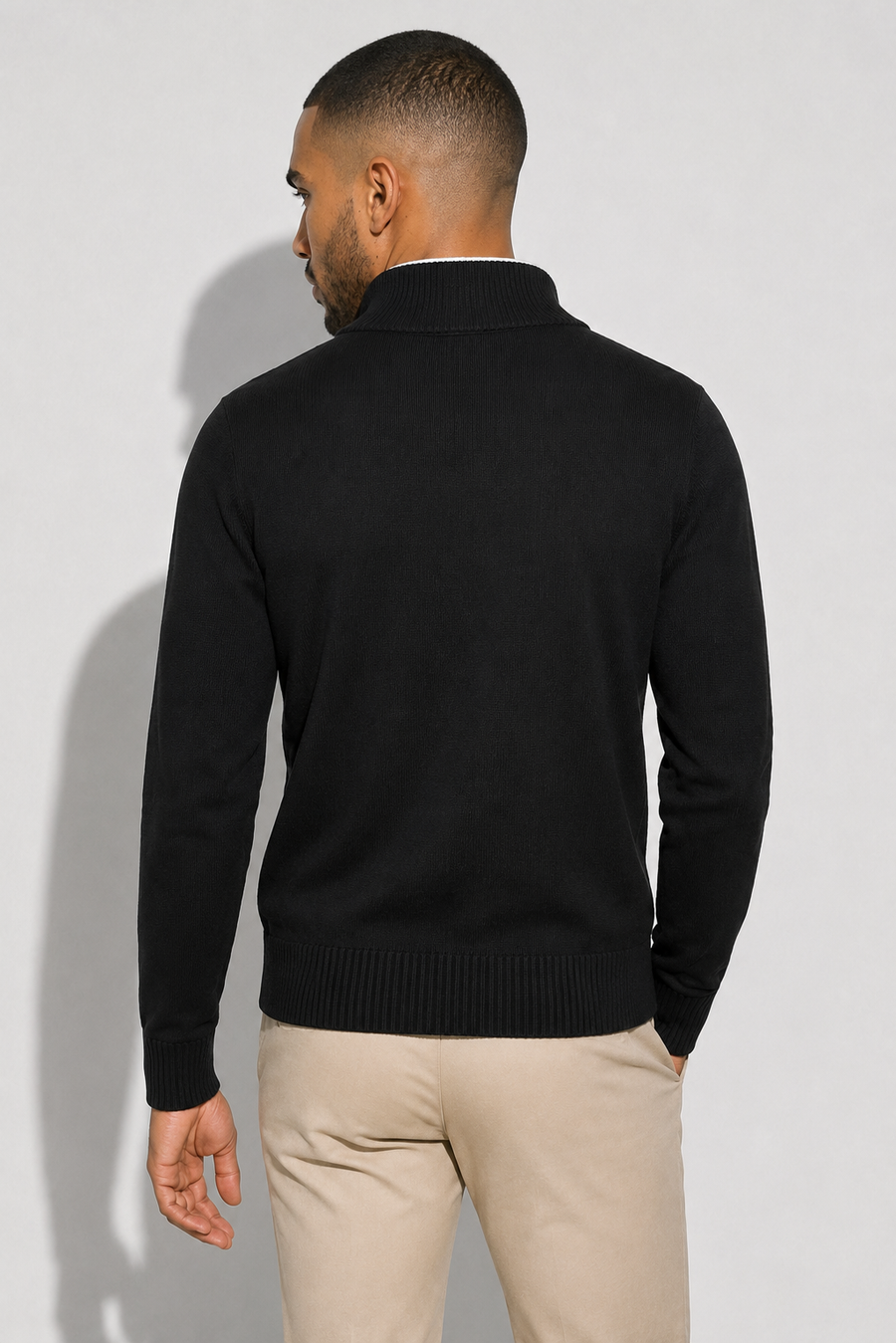 Zip-Cardigan · Schwarz — Ansicht 5