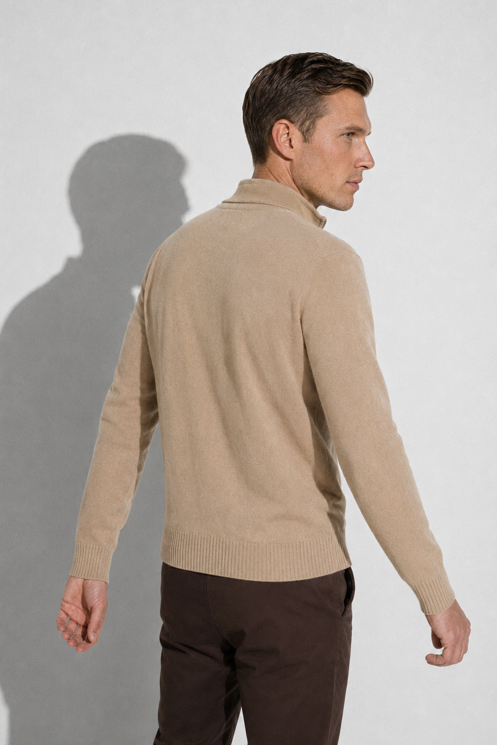 Cardigan zippé · Beige