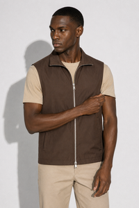 Windbreaker Vest · Brown