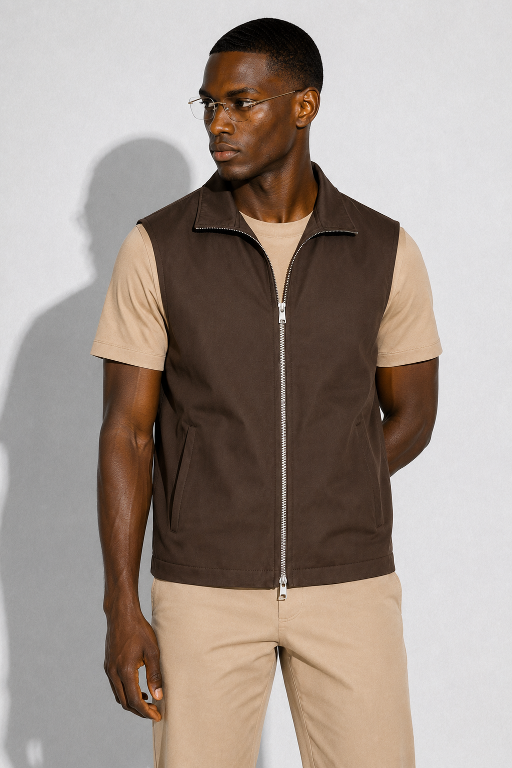 Gilet coupe-vent · Marron