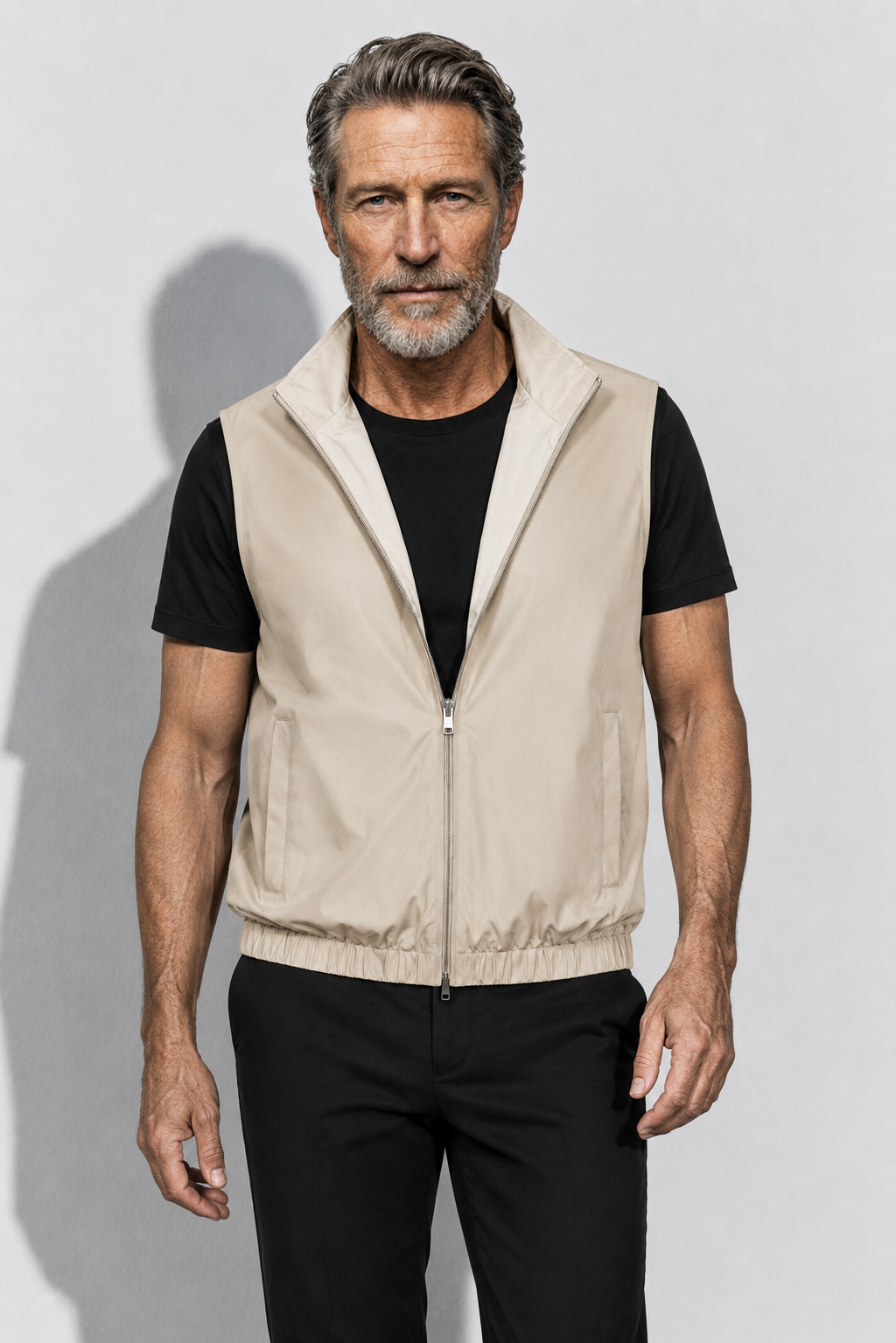 Bodywarmer réversible léger · Beige
