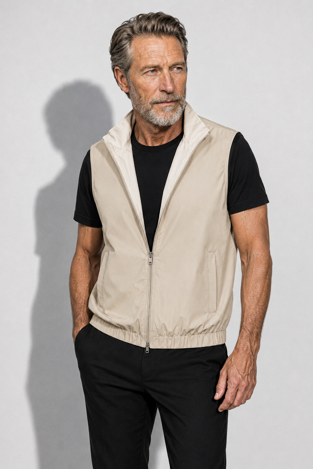 Bodywarmer réversible léger · Beige