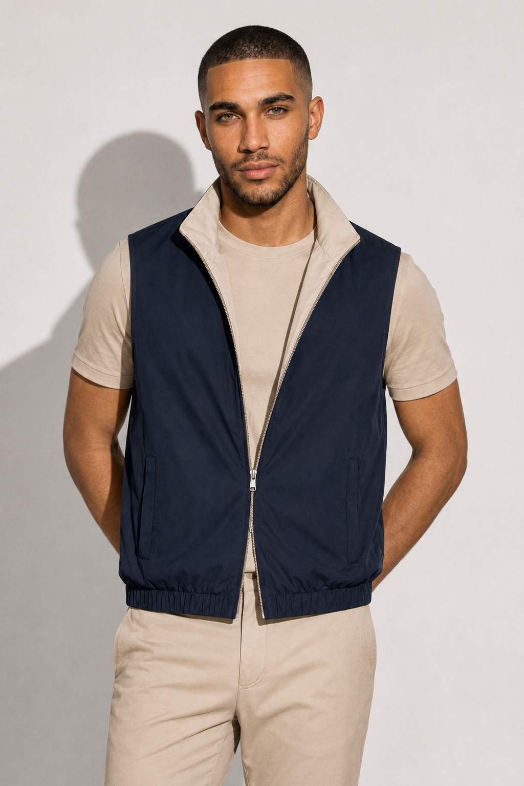 Bodywarmer réversible léger · Marine