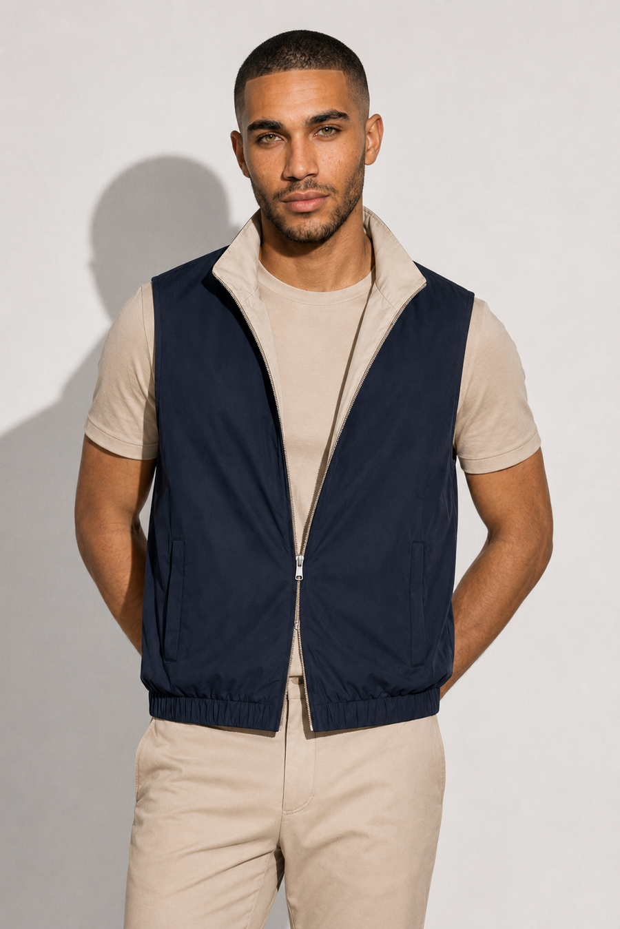 Bodywarmer réversible léger · Marine