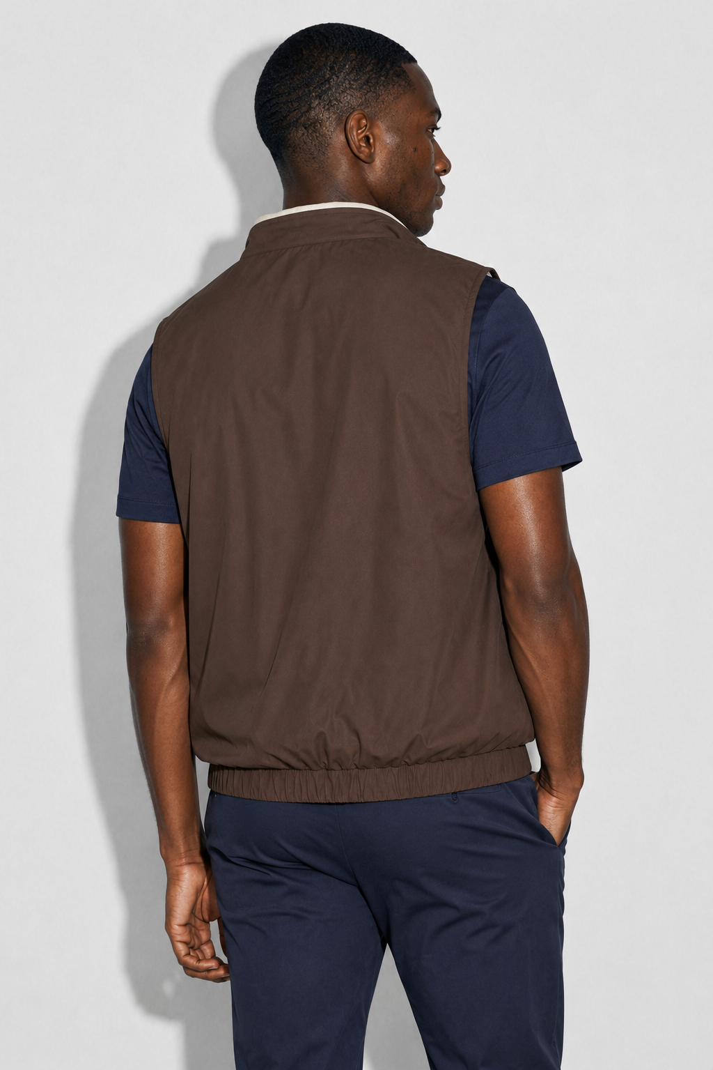 Bodywarmer réversible léger · Marron
