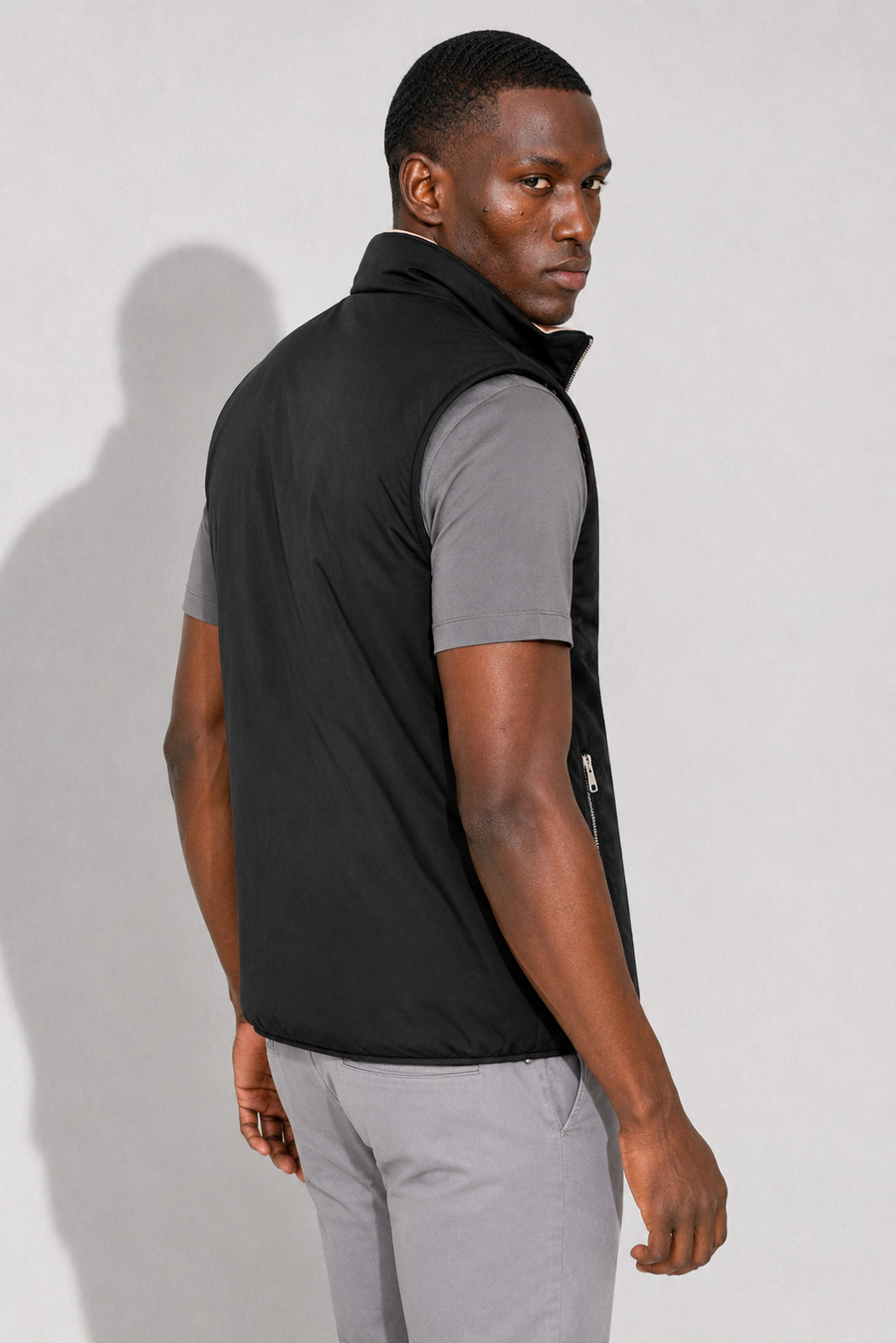 Gilet imbottito reversibile · Nero — Vista 4