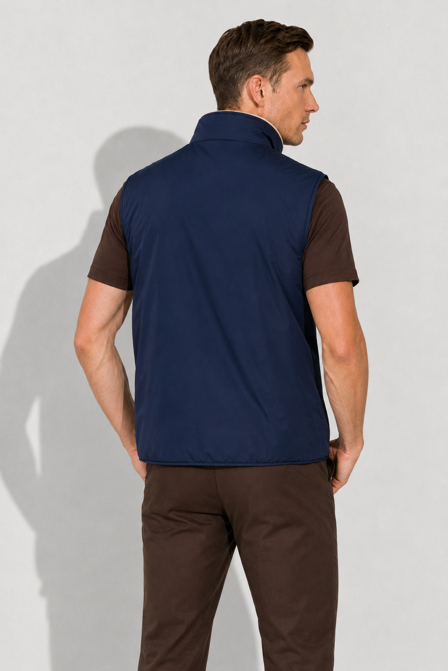 Chaleco acolchado reversible · Azul marino — Vista 5