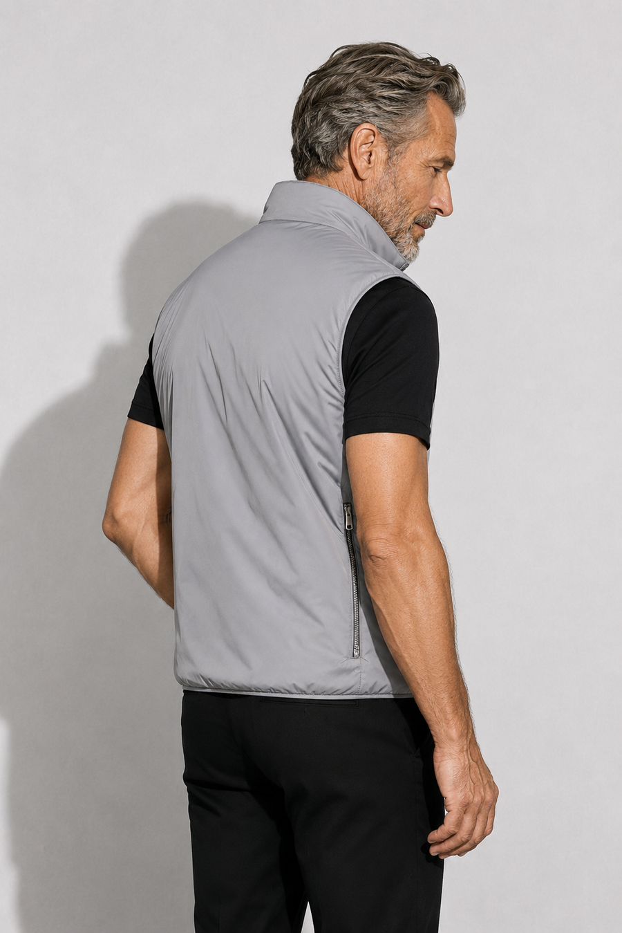 Gilet imbottito reversibile · Grigio — Vista 4