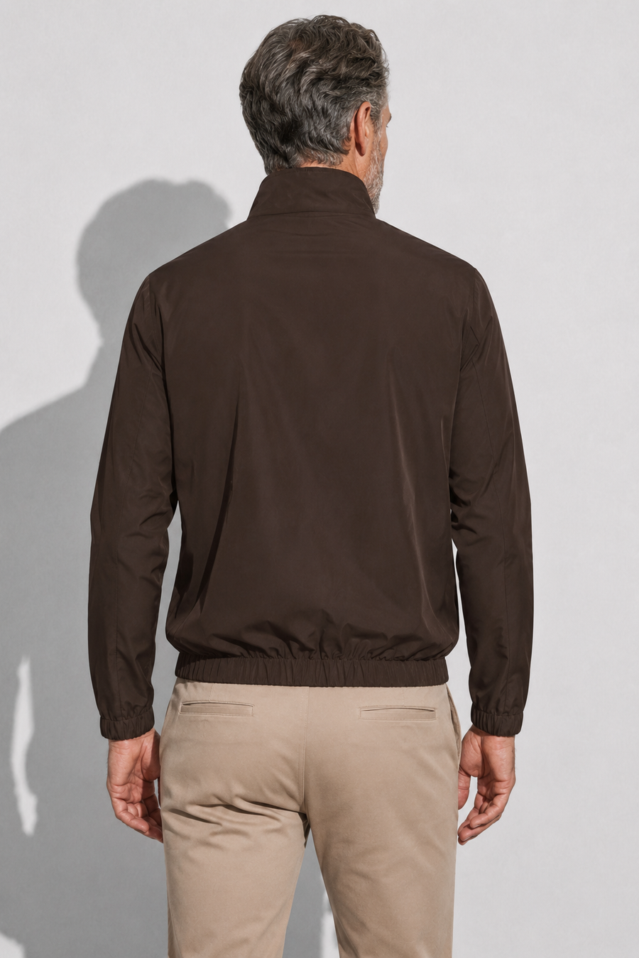 Veste twill stretch · Marron — Vue 4