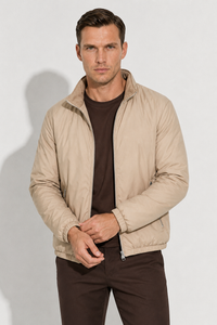 Reversible Puffer Jacket · Beige