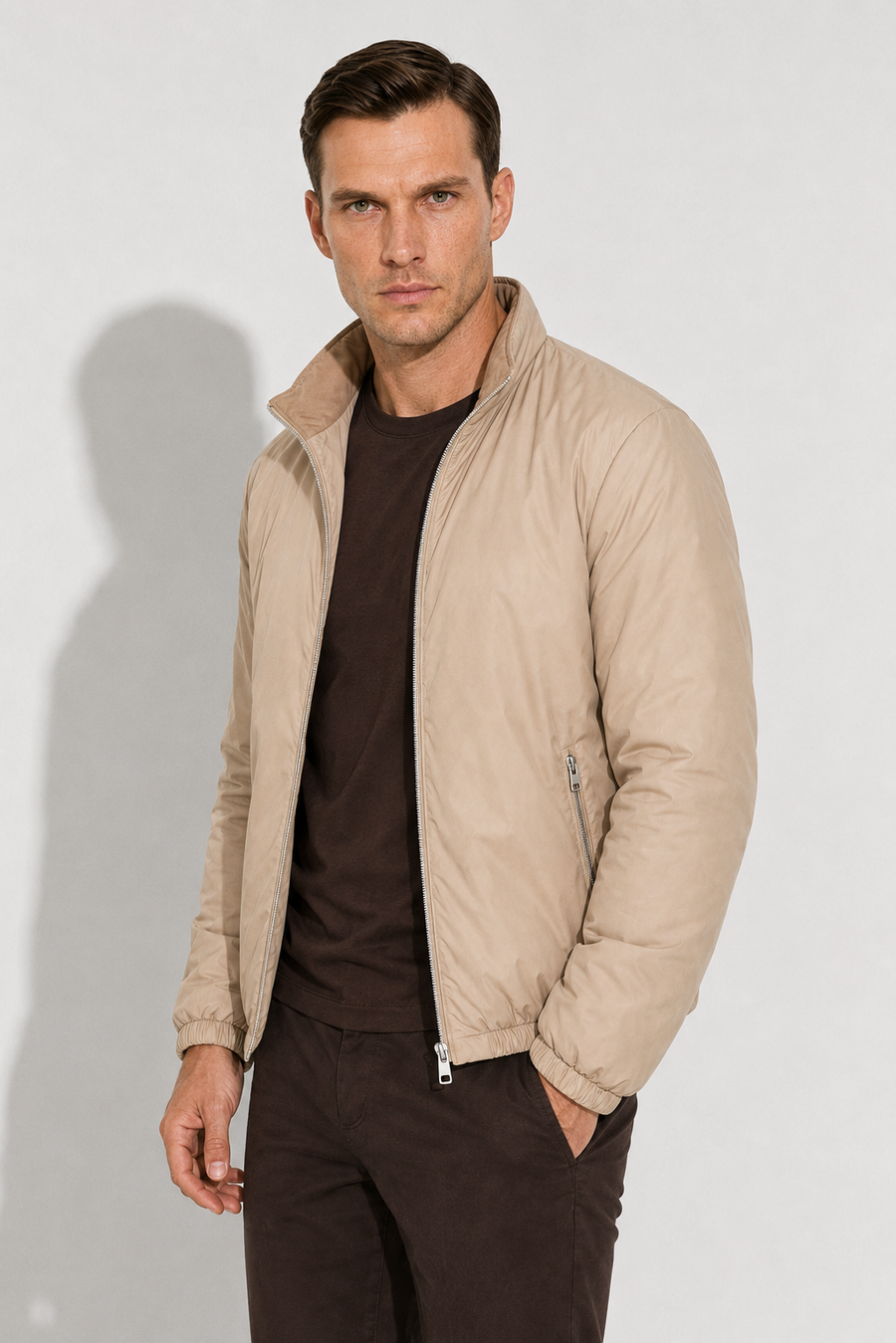 Omkeerbare pufferjas · Beige — Weergave 3