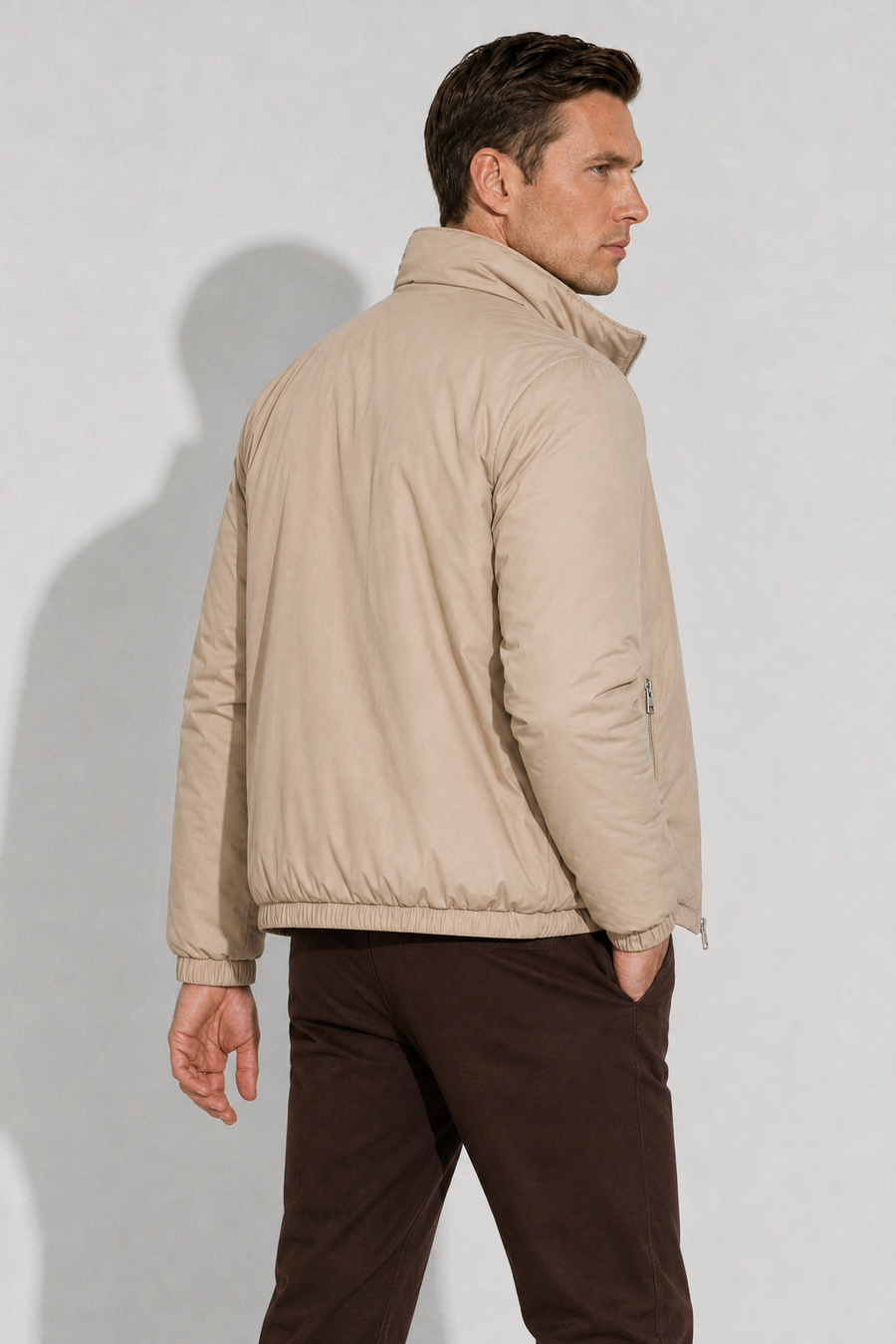 Omkeerbare pufferjas · Beige — Weergave 4