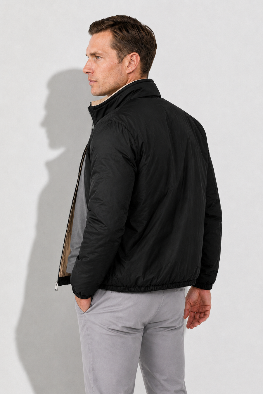 Wendbare Steppjacke · Schwarz — Ansicht 4