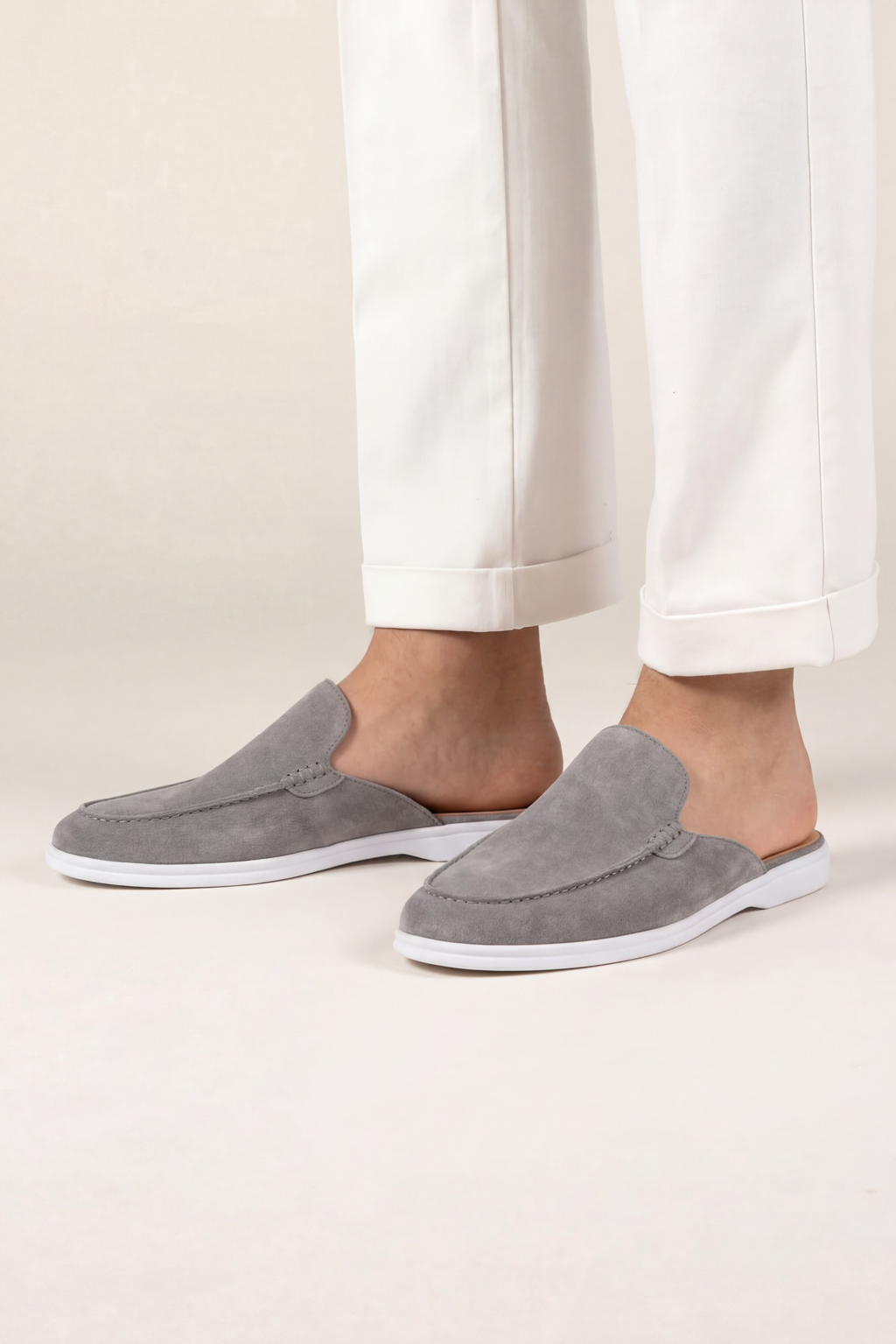 Mule suède · Gris - Norda