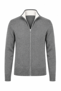 Cardigan zippé · Gris