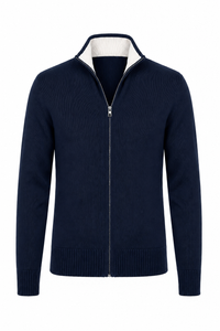 Cardigan zippé · Marine