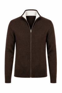 Cardigan zippé · Marron