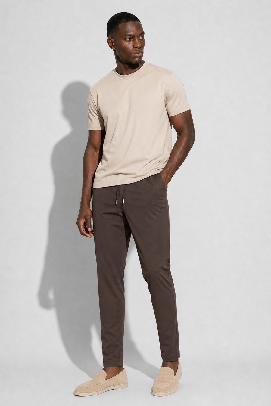 Pantalone elegante elasticizzato · Marrone — Vista 5
