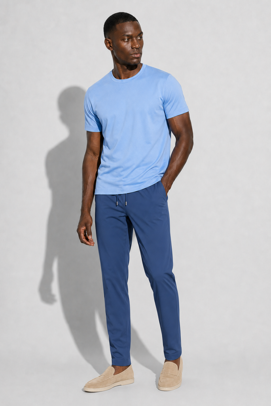 Pantalone elegante elasticizzato · Blu navy — Vista 5