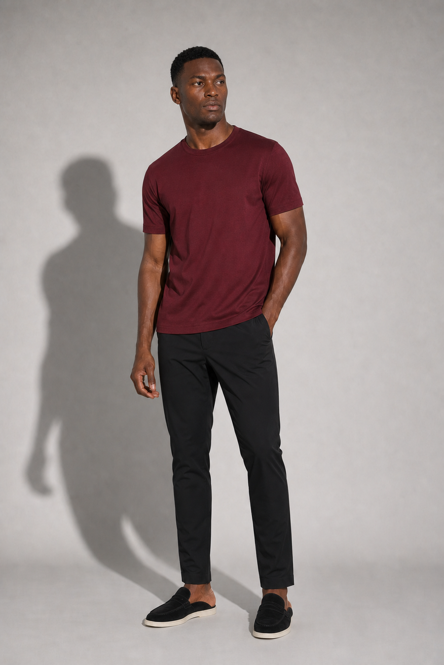 Pantalon technique stretch · Noir — View 3