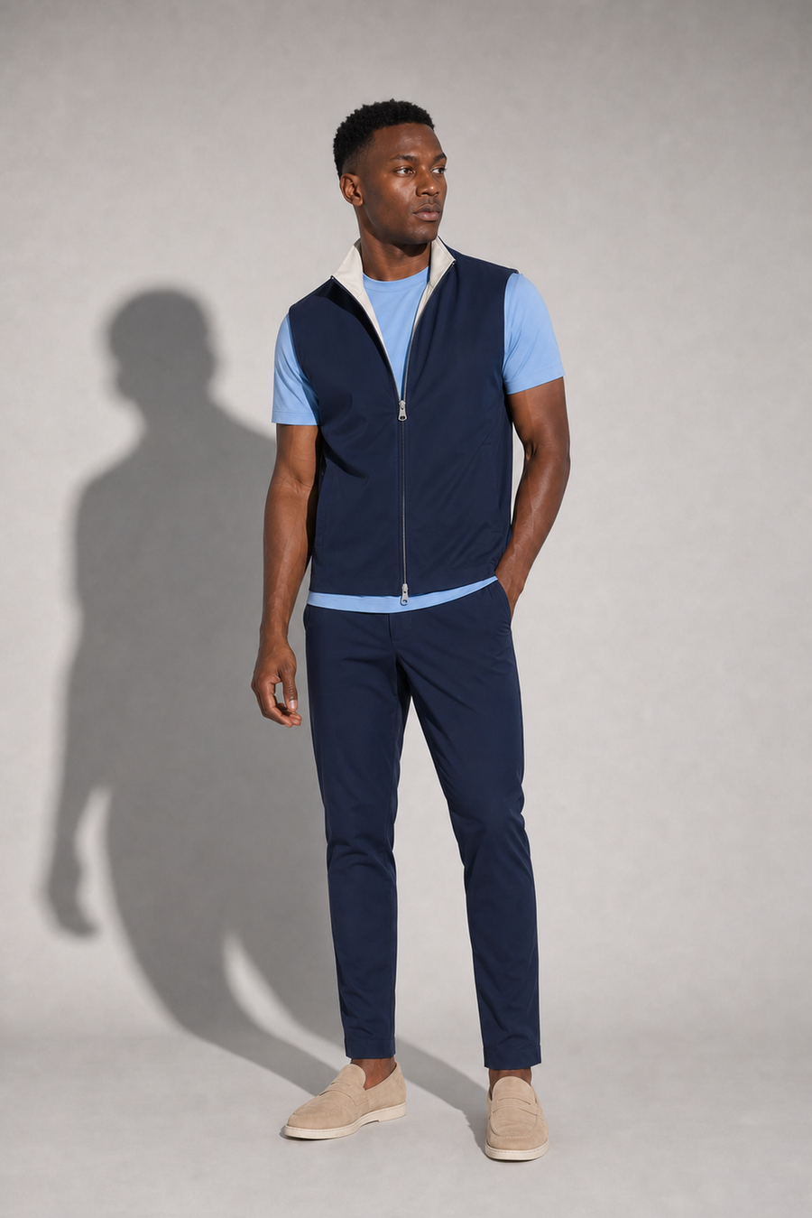Pantalon technique stretch · Marine — View 2