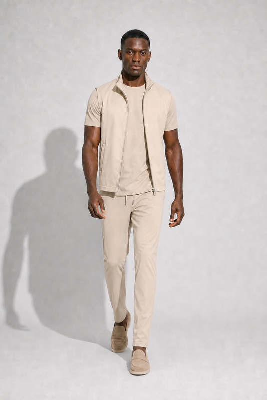 Windproof gilet · Beige