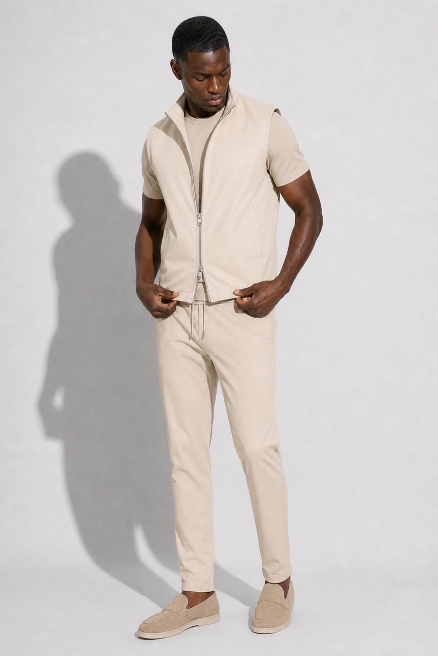 Winddichte Weste · Beige — Ansicht 4