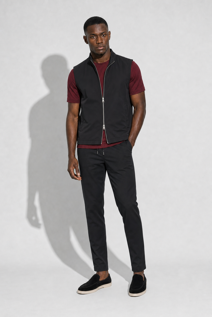 Gilet antivento · Nero — Vista 3