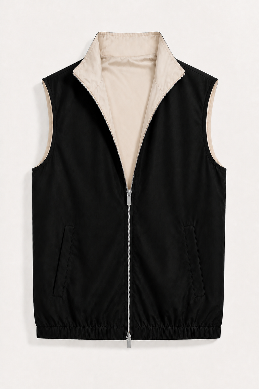 Lightweight reversible gilet · Black — View 6