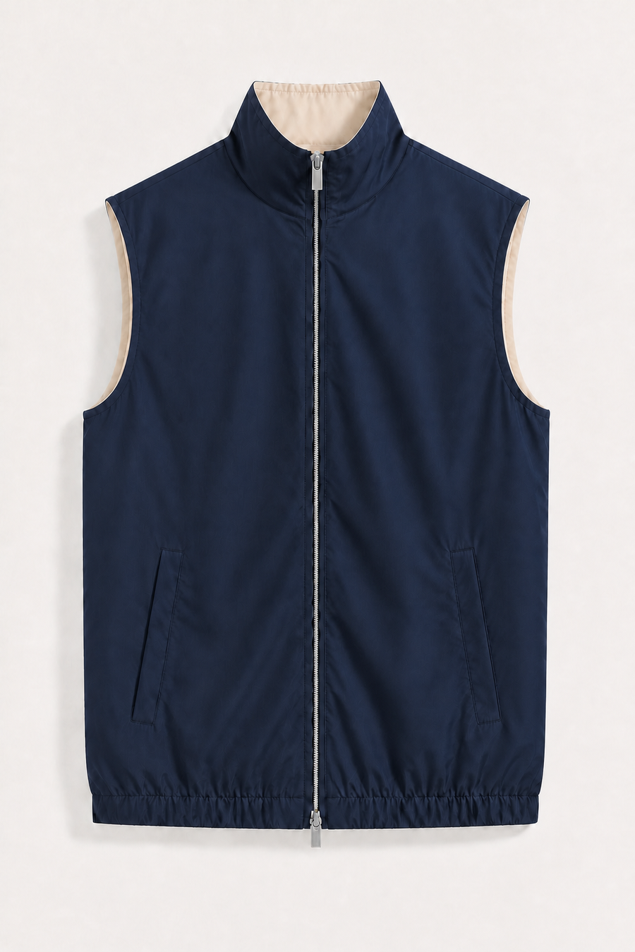 Lightweight reversible gilet · Navy — View 5