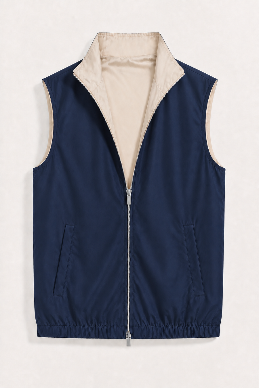 Lightweight reversible gilet · Navy — View 6
