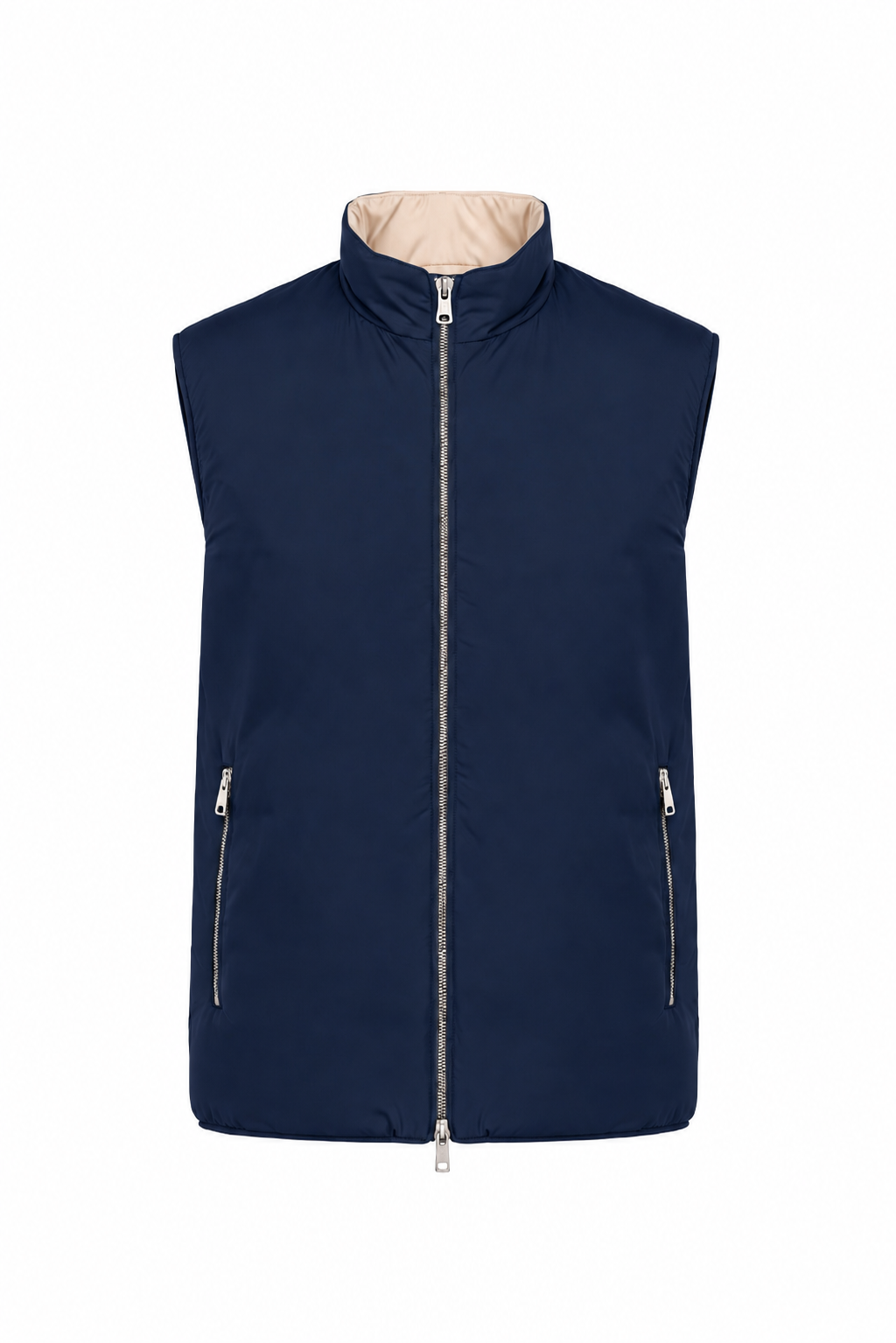 Bodywarmer matelasse epais Marine - face avant