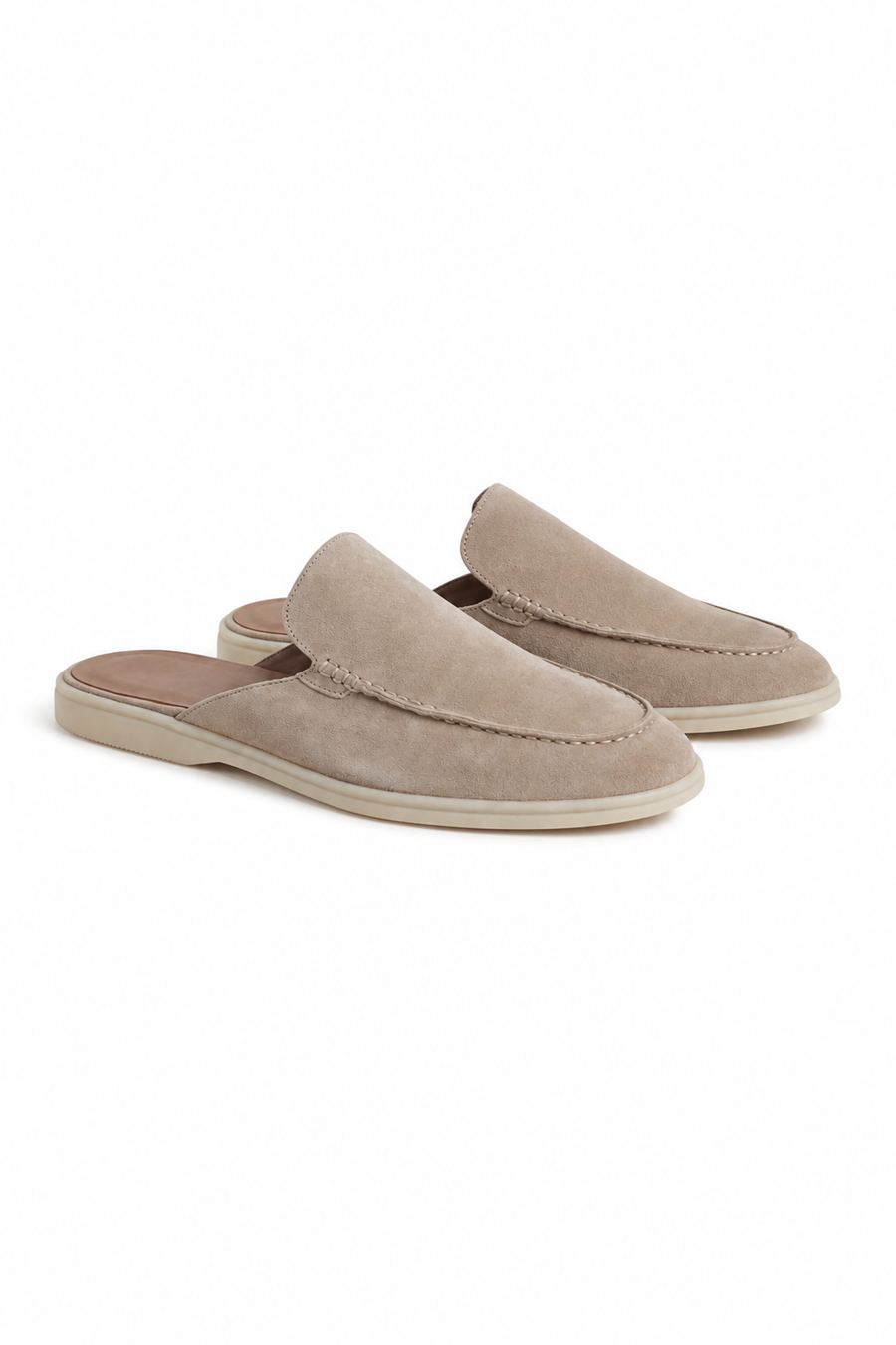 Suède mule · Beige — Weergave 2