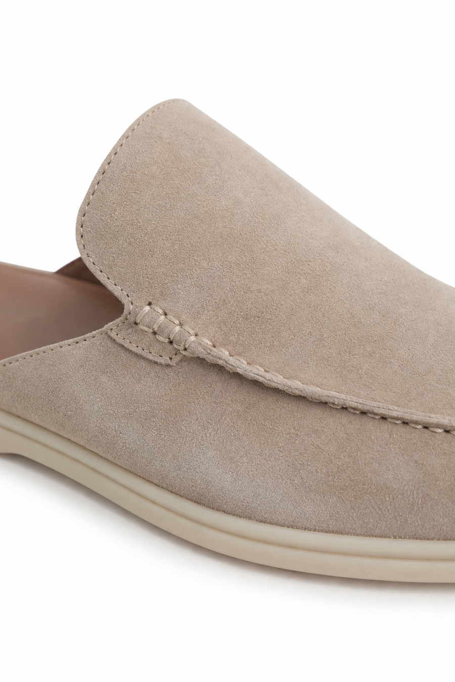 Suède mule · Beige — Weergave 3