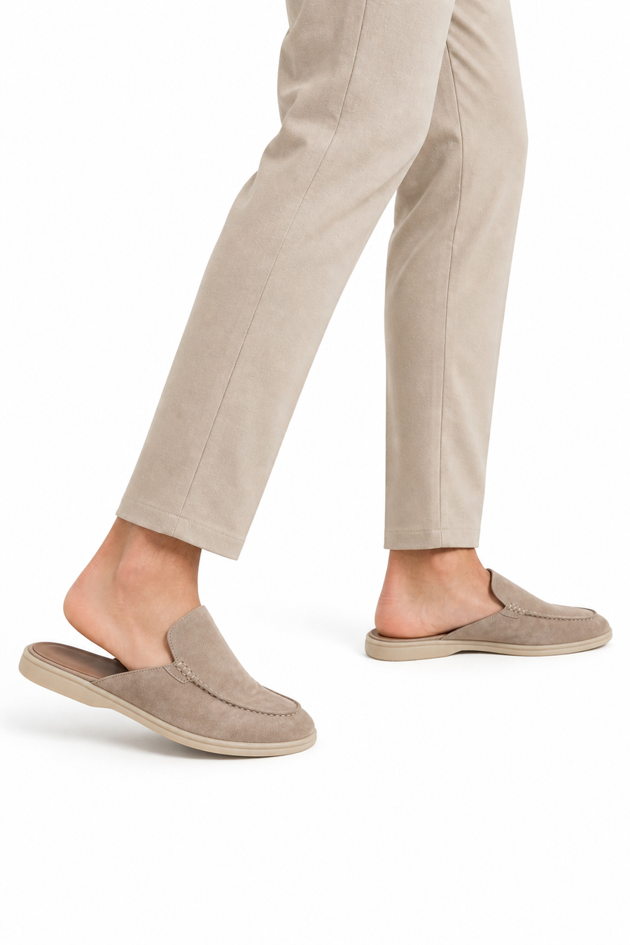 Suède mule · Beige — Weergave 5