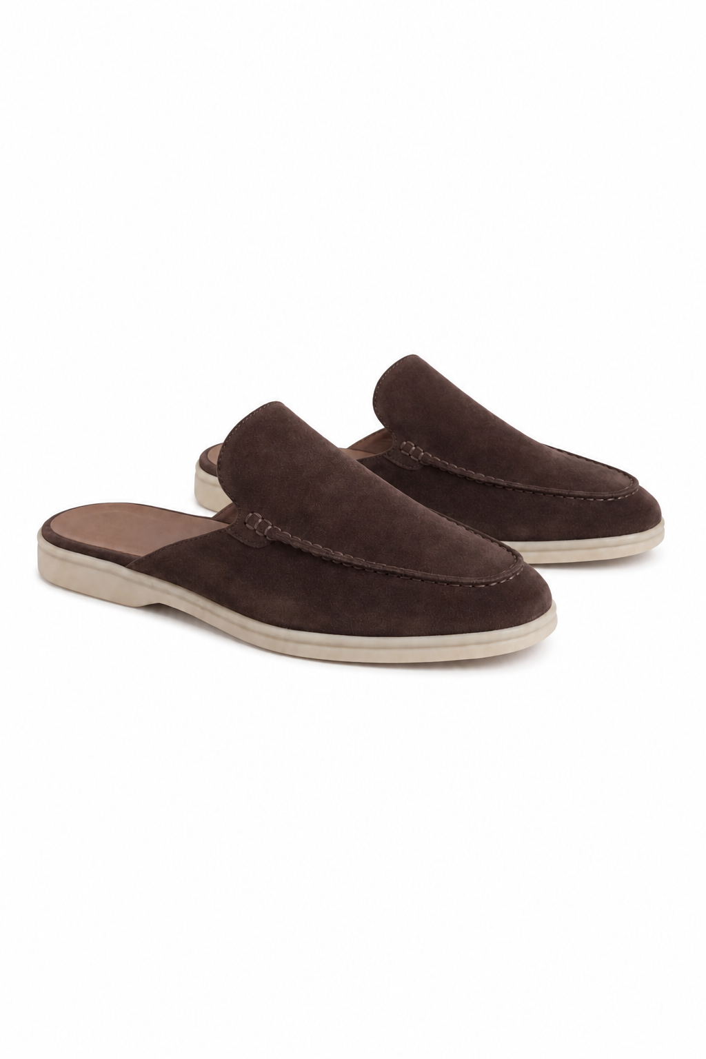Mule suède · Marron foncé - vue 02