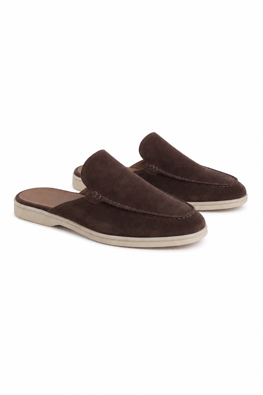 Mule in camoscio · Marrone scuro — Vista 2