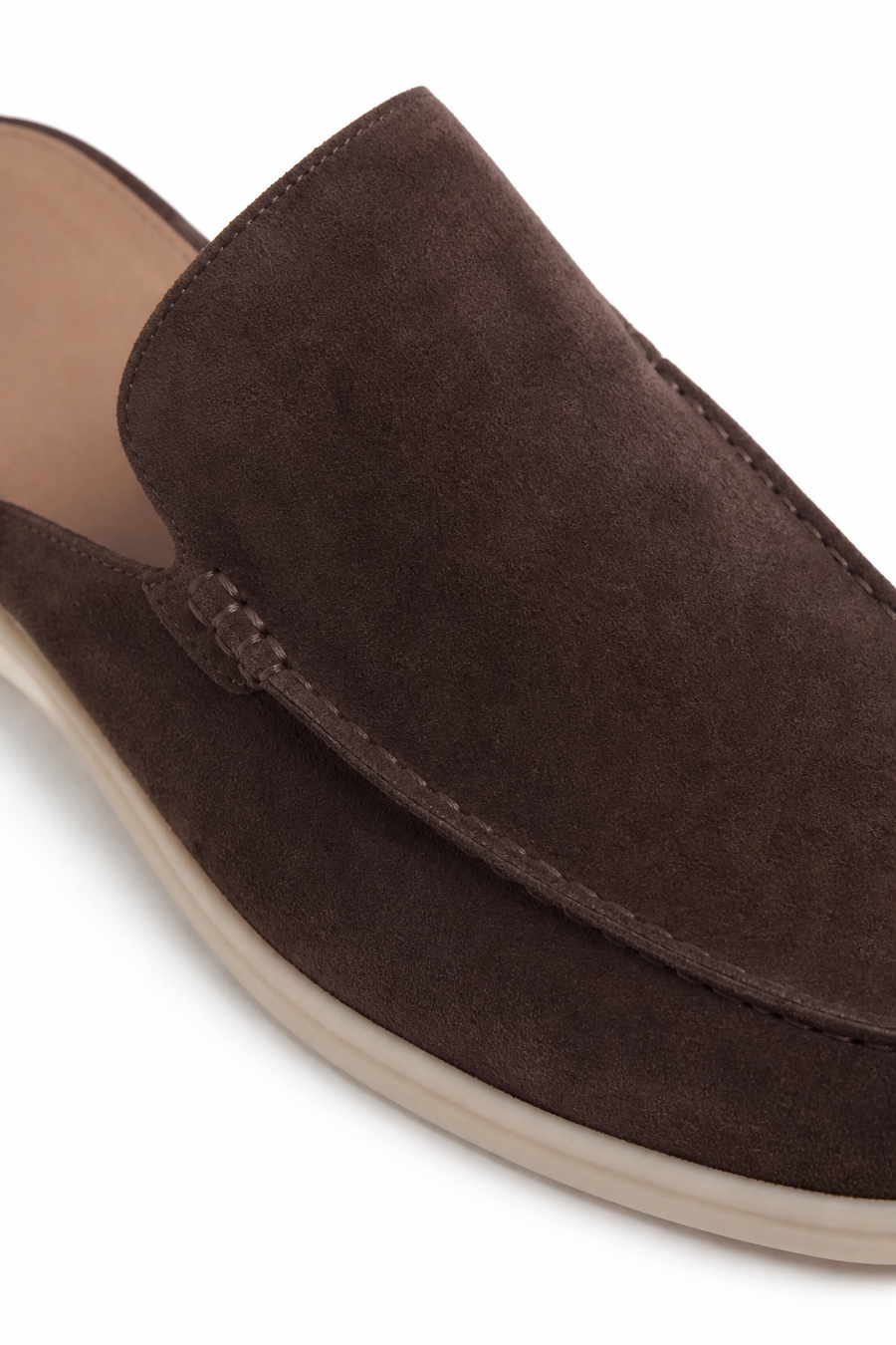 Mule in camoscio · Marrone scuro — Vista 3