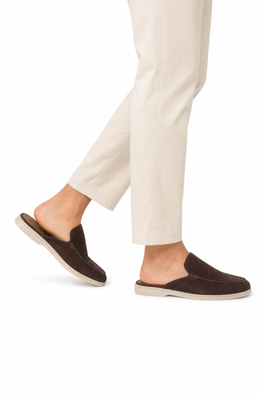 Mule in camoscio · Marrone scuro — Vista 5